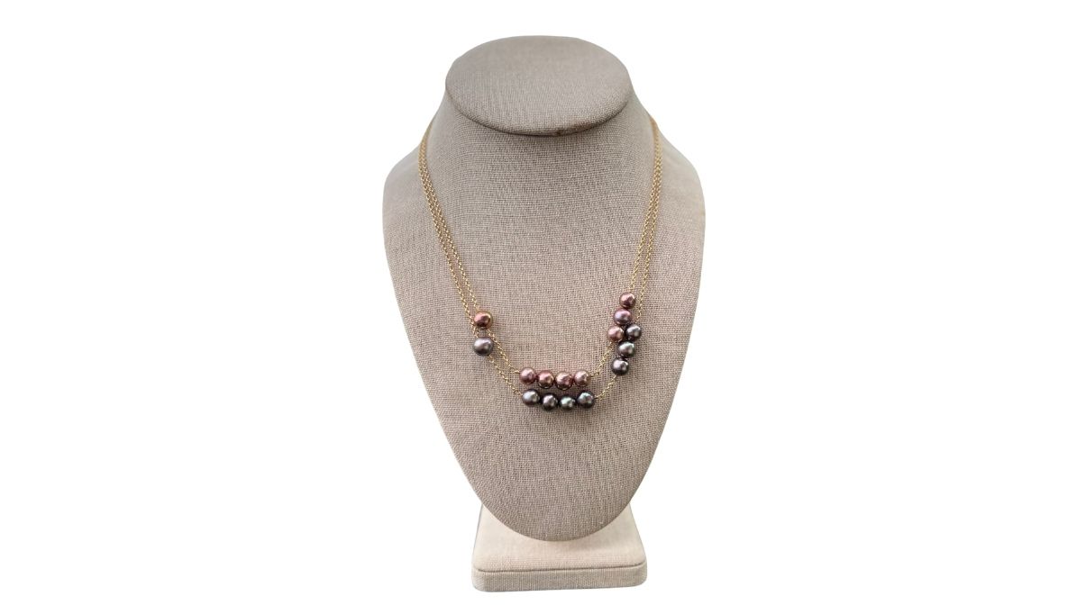 Mauve Edison pearl 143 Necklace