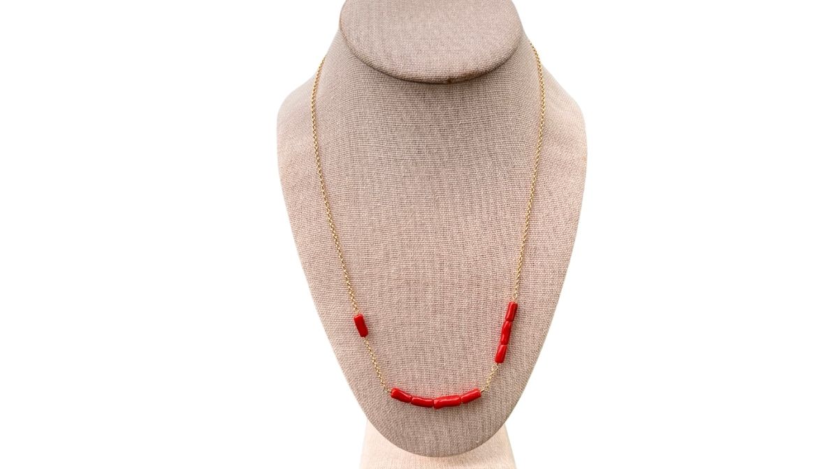 Italian coral 143 Necklace