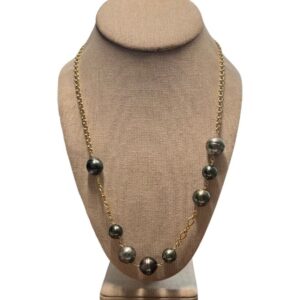 143 Tahitian Pearl Statement Necklace