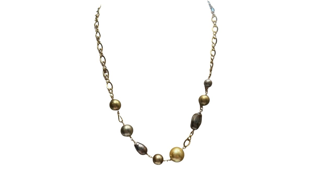 143 Taupe Pearl Necklace