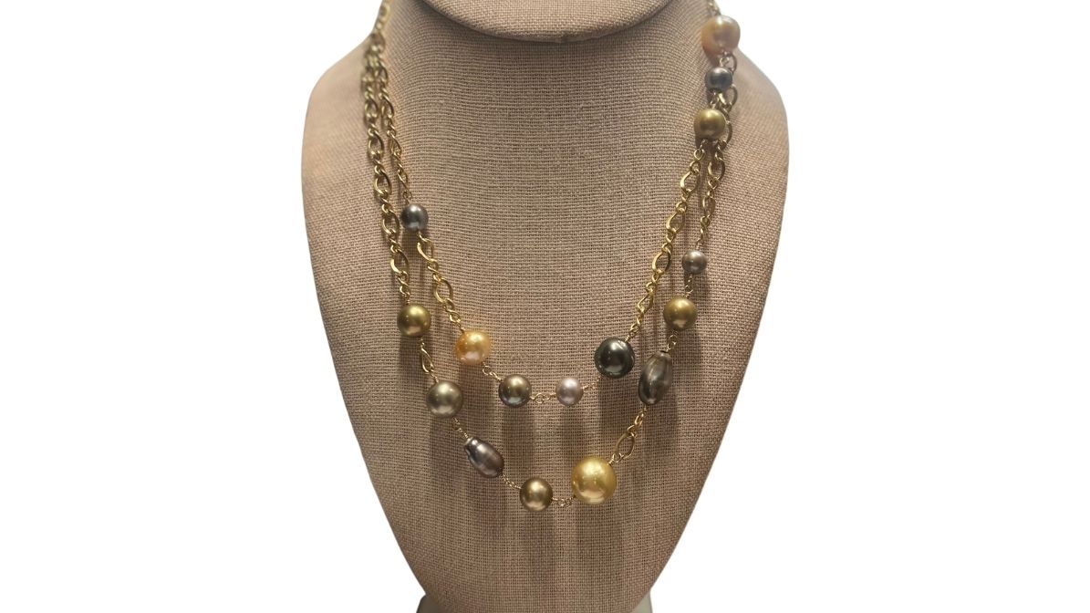 143 Taupe Pearl Necklace