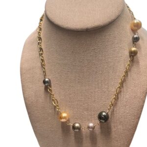 143 Golden Pearl Necklace