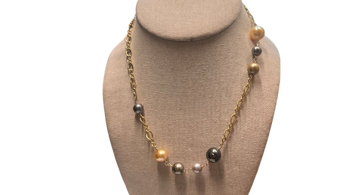 143 Golden Pearl Necklace