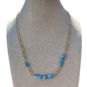 Golden Hill Turquoise 143 necklace chunky infinity chain