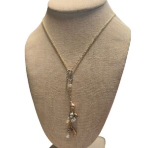 143 Mixed Metal Fringe Necklace