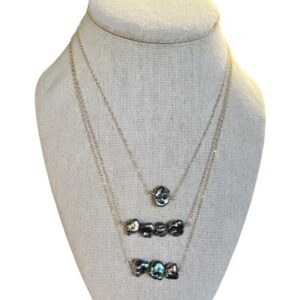 14K 143 Tiered Tahitian Pearls