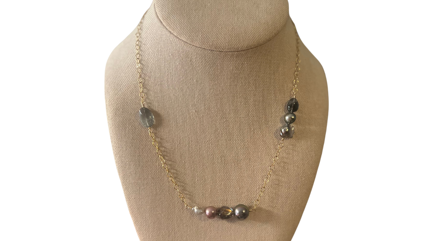 143 Pearl Gemstone Necklace