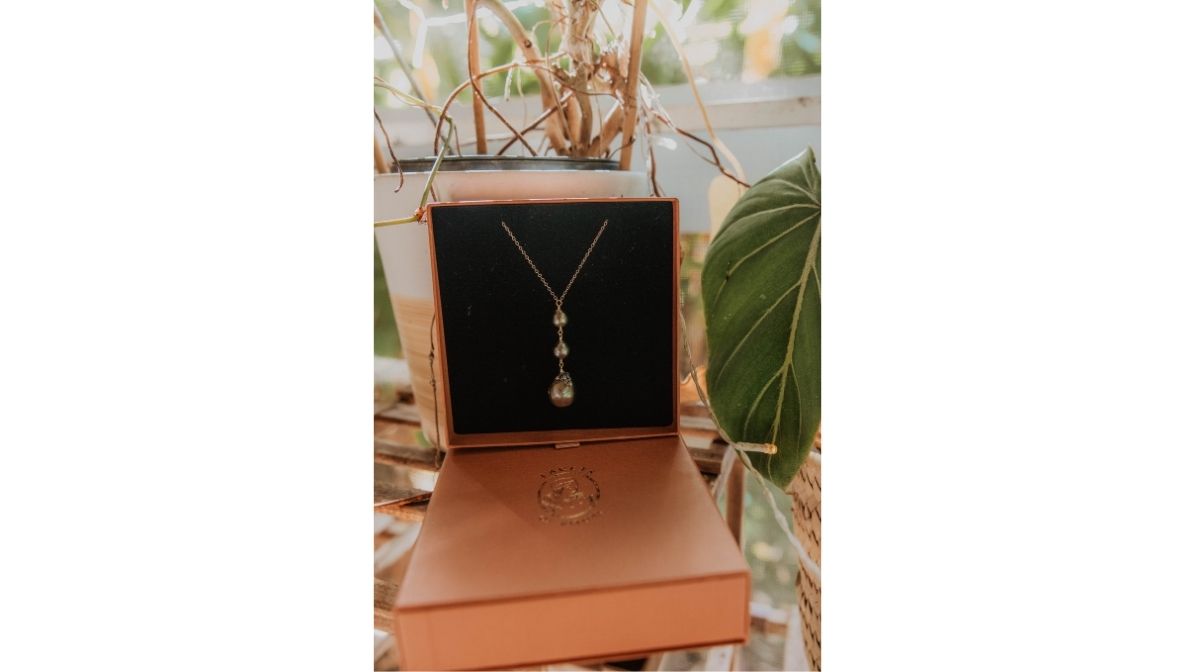 14K Tahitian Pearl Triple Drop